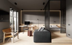 thiết kế nội thất chung cư 1 ngủ